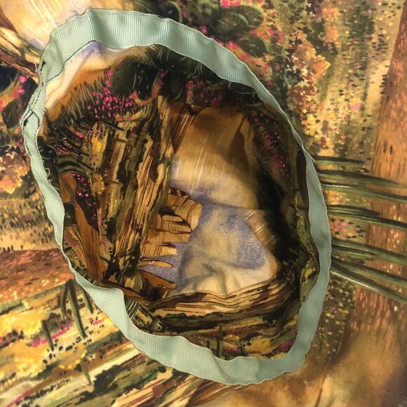 Art Print Bucket Hat — Painterly Landscape Design in Earth Tones main image 8